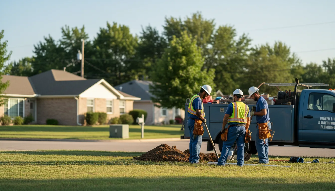 Residential water line and bathroom plumbing service in Custer, WI